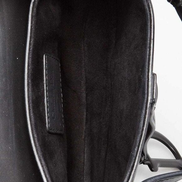 Christian Dior Black Ultramatte Leather Mini Saddle Bag - Picture 10 of 11